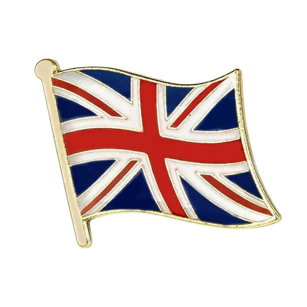 BRITISH FLAG PIN 0.5u0026#034; UK Great Britain England Union Jack Pinback Lapel  Tie Hat | eBay