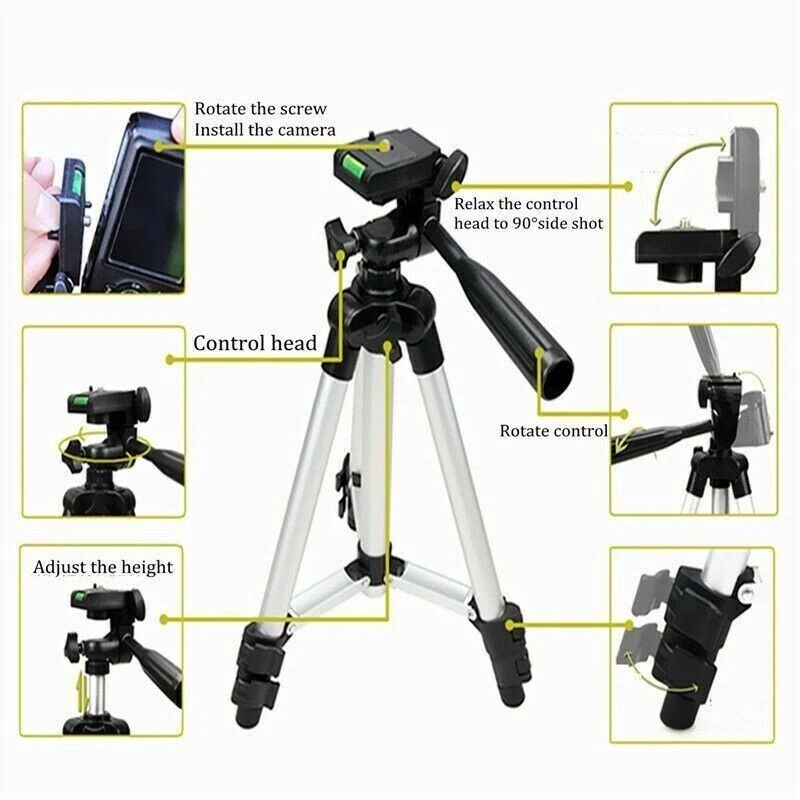 Tripod Stand Mount For Digital Camera Camcorder Phone Holder iPhone Android DSLR - Image 4 of 4