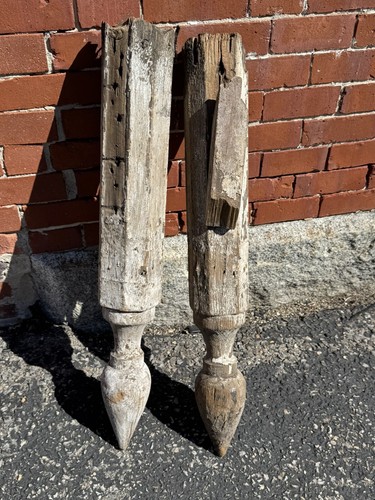 2 19thC. Wood Finials 27.5"H Victorian Gingerbread Architectural Elements - Picture 13 of 13