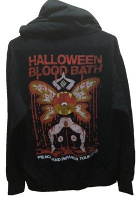 Flaming Lips Halloween Blood Bath Peace Paranoia 2013 Tour Black Zip Hoodie S