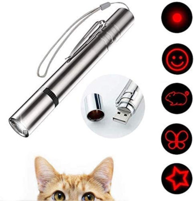 LED Pointer Für Katzen Spielzeug, 7 in 1 Und 5 Muster USB Wiederaufladbar Intera