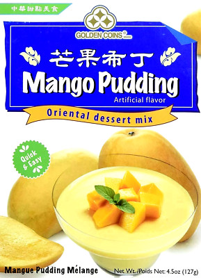Golden Coins Mango Pudding Oriental Dessert 4.5oz(Pack of 8)~Product of USA~2028