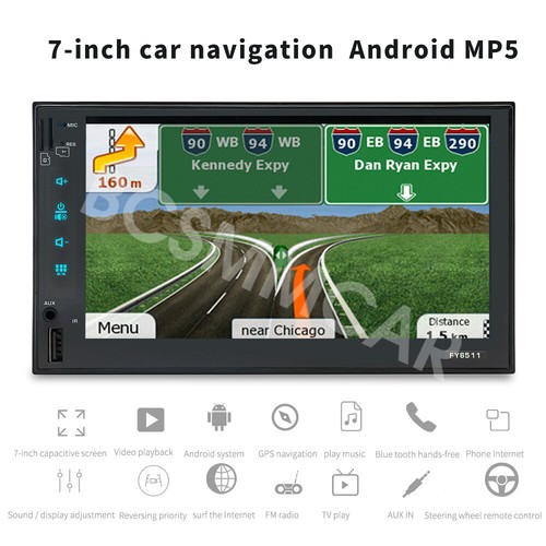 7in Double 2 DIN Car Stereo Touch Screen MP5 Player Radio Bluetooth GPS Nav WIFI - Picture 7 of 24