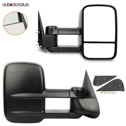 Manual Pair Side View Towing Mirrors For 99-07 Chevy GMC Sierra 1500 2500 3500