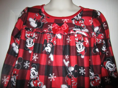 Carter's Size 6 Mickey Mouse Red Plaid Gown - Picture 3 of 9