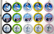 15 Frozen Flat Special Color Bottle Cap Necklaces Set 10
