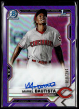 2021 Bowman Chrome #CPA-MB Mariel Bautista Purple Autograph