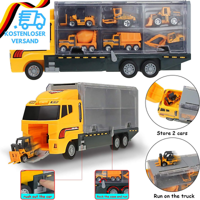 Coolplay Baufahrzeug-Set 6-in-1 – Bagger, Kipper & Mehr Aus Metall, Spielzeug Für Kinder Ab 3 Jahre