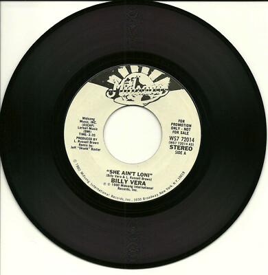 Billy Vera, She Ain't Loni (both sides Stereo) 45 1980 Midsong Records VG++