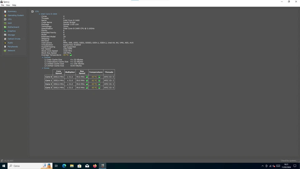 CPU Intel Core i5-2400: 3.40 GHz, 4c/4t, 95 W, iGPU, 2nd gen Sandy Bridge, SR00Q - Immagine 3 di 3