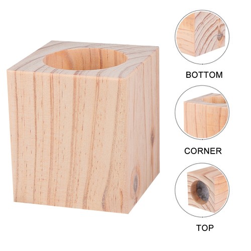 Furniture Leg Risers Solid Wood Table Lifts for Height Increase - Picture 11 of 12