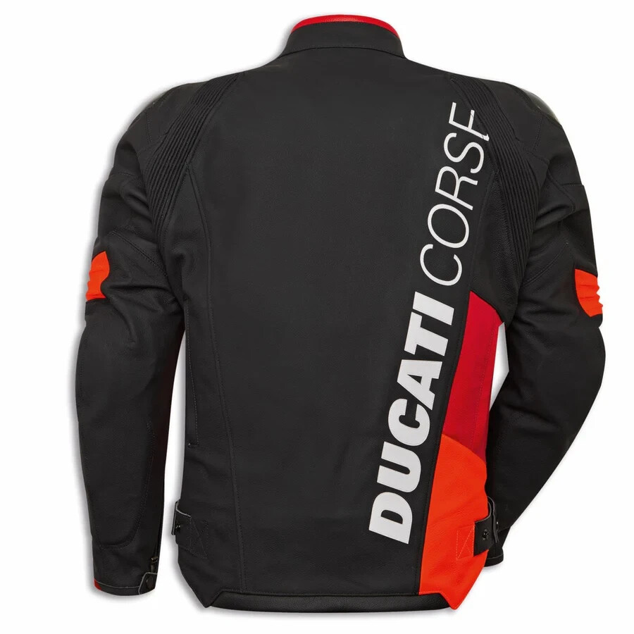 New Ducati Corse C6 Perforated Leather Jacket -Red/Black - EU 56