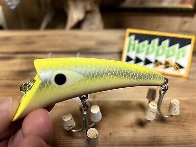 Vintage Heddon Magnum Hedd Plug 8850 Color DY Salmon Fishing Lure