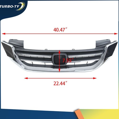 Parrilla superior delantera para Honda Accord 2013 2014 2015 sedán malla cromada - Imagen 9 de 11
