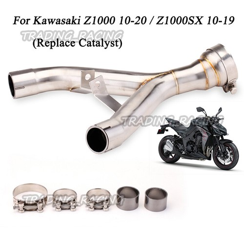 For Kawasaki Z1000 Z1000SX 1019 Exhaust Catalyst Replacd Mid Link Pipe