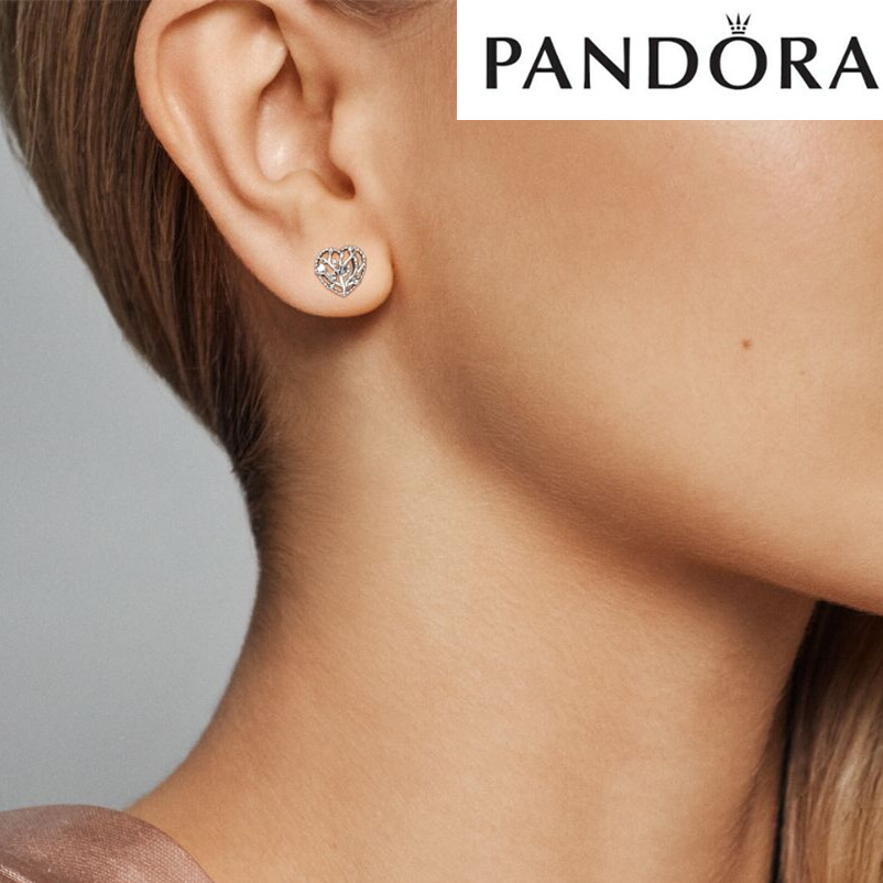 PANDORA 297085 Flourishing Hearts Stud 