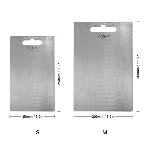 Lixada 1.8MM Portable Titanium Cutting Board for Kitchen and Outdoor Use - 第 3/16 張圖片