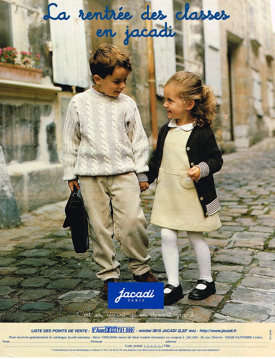 PUBLICITE ADVERTISING 025 1999 JACADI vetements enfants eBay