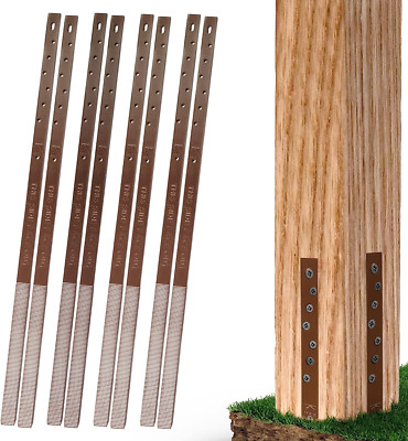 8-Pack Durable Effective Fence Post Repair to fix 4 Broken Wood Posts