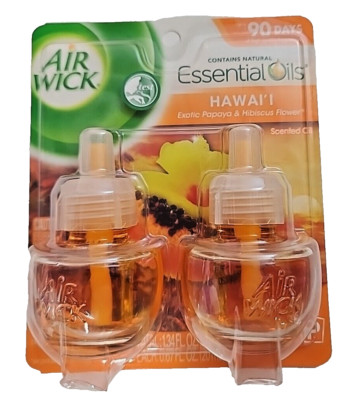 Air Wick Scented Essential  Oil Plug In Refill HAWAII - 2 refills