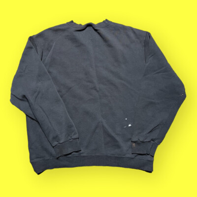 Vintage Nike Y2K Crewneck Sweatshirt Distressed Black Men's Large