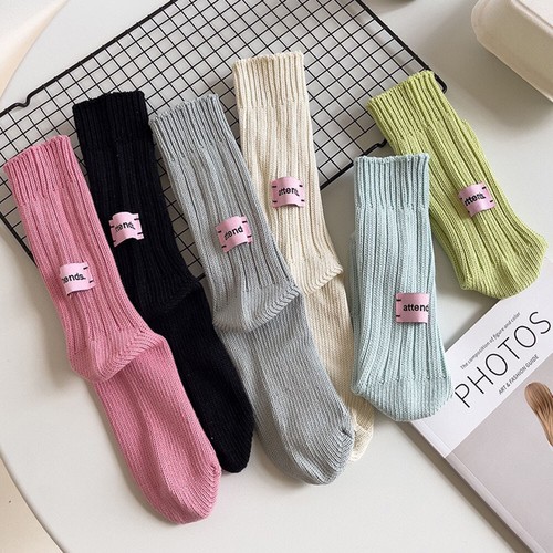 Homewear-Fußsocken Mittelrohrsocken Gestrickte Strümpfe Modisch Und Passend < - Bild 2 von 17
