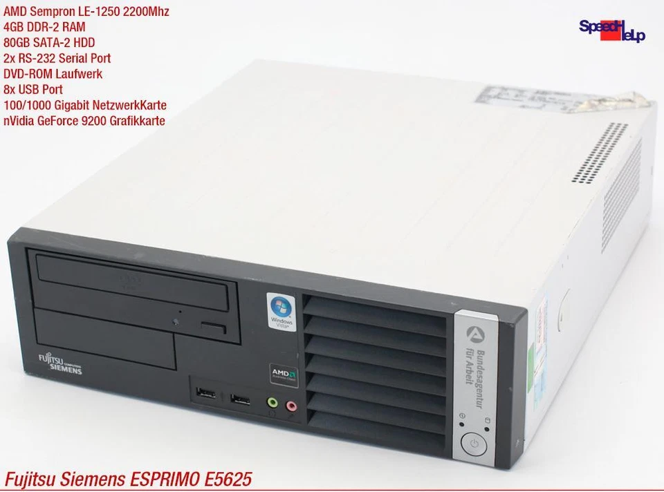 PC Ordenador FSC Fujitsu SIEMENS ESPRIMO E5625 D2724 RS-232 Windows XP 7 Geforce - Imagen 2 de 4