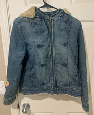 Vintage Dollhouse Womens Jean Jacket With Patches