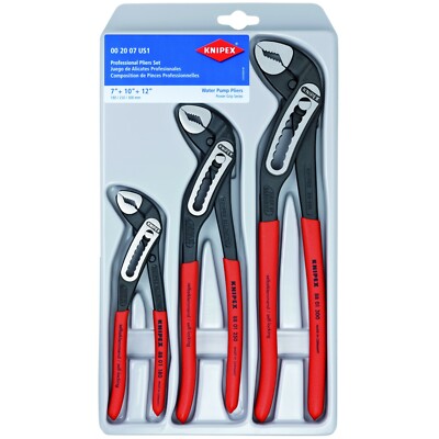 Knipex Alligator  Water Pump Pliers Set 3 Piece 00 20 07 US1