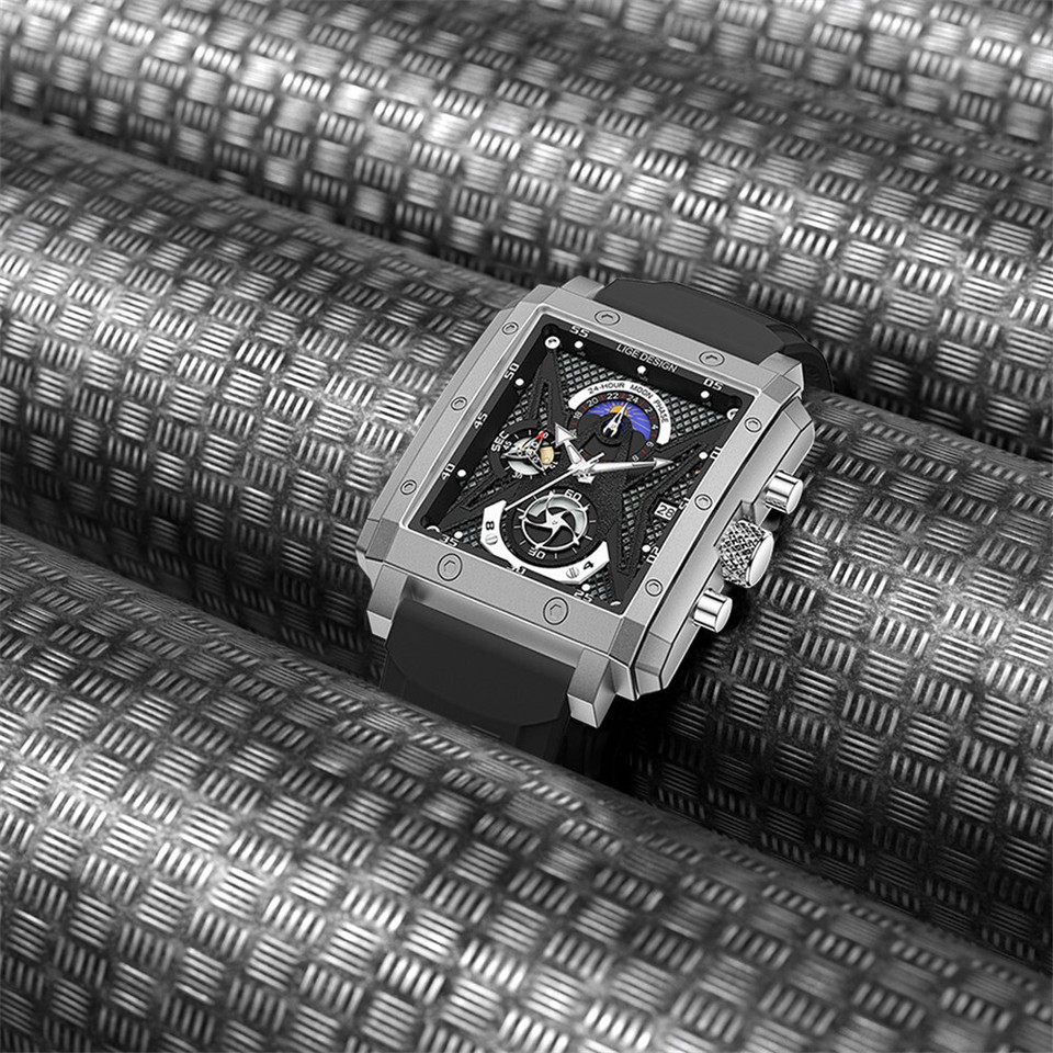 LIGE Men Quartz Watch Fashion White Silicone Wristwatch for Male Sport Watches eBay