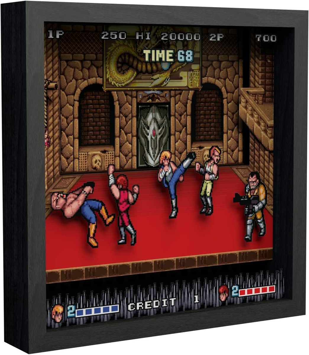 Pixel Frames Double Dragon Final Boss Fight 9x9 Shadow Box Art | eBay