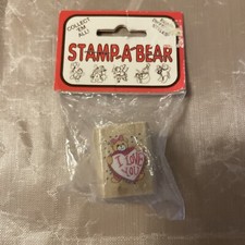 Noteworthy Stamp-A-Bear Rubber Stamp  I Love You  Bear New In Package