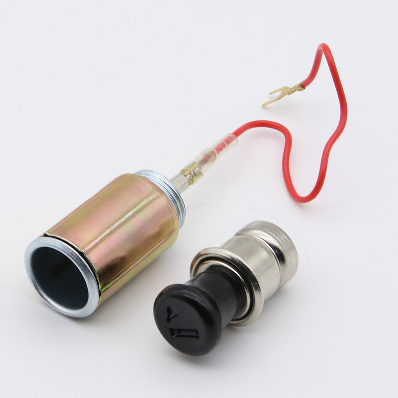 DC 12V Car Auto Cigarette Lighter Replacement Plug & Socket Assembly Set