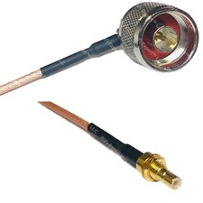 RG316 N MALE ANGLE to SMB MALE BULKHEAD RF Cable Rapid-SHIP LOT