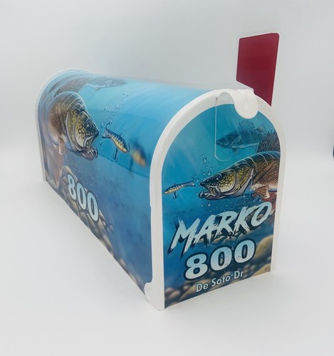 Walleye custom mailbox gift for mothers day, Beach house decor gift for dad - Picture 8 of 11