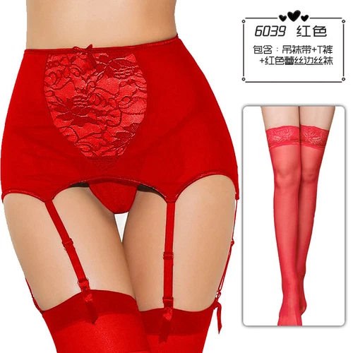 Women Sexy Lingerie Garter Belts Stocking High Waist Lace Suspender Sock Set Hot - Bild 32 von 32