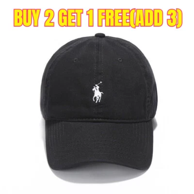 Polo Cap Baseball Mens Beige Black Unisex Christmas Gift Adjustable UK