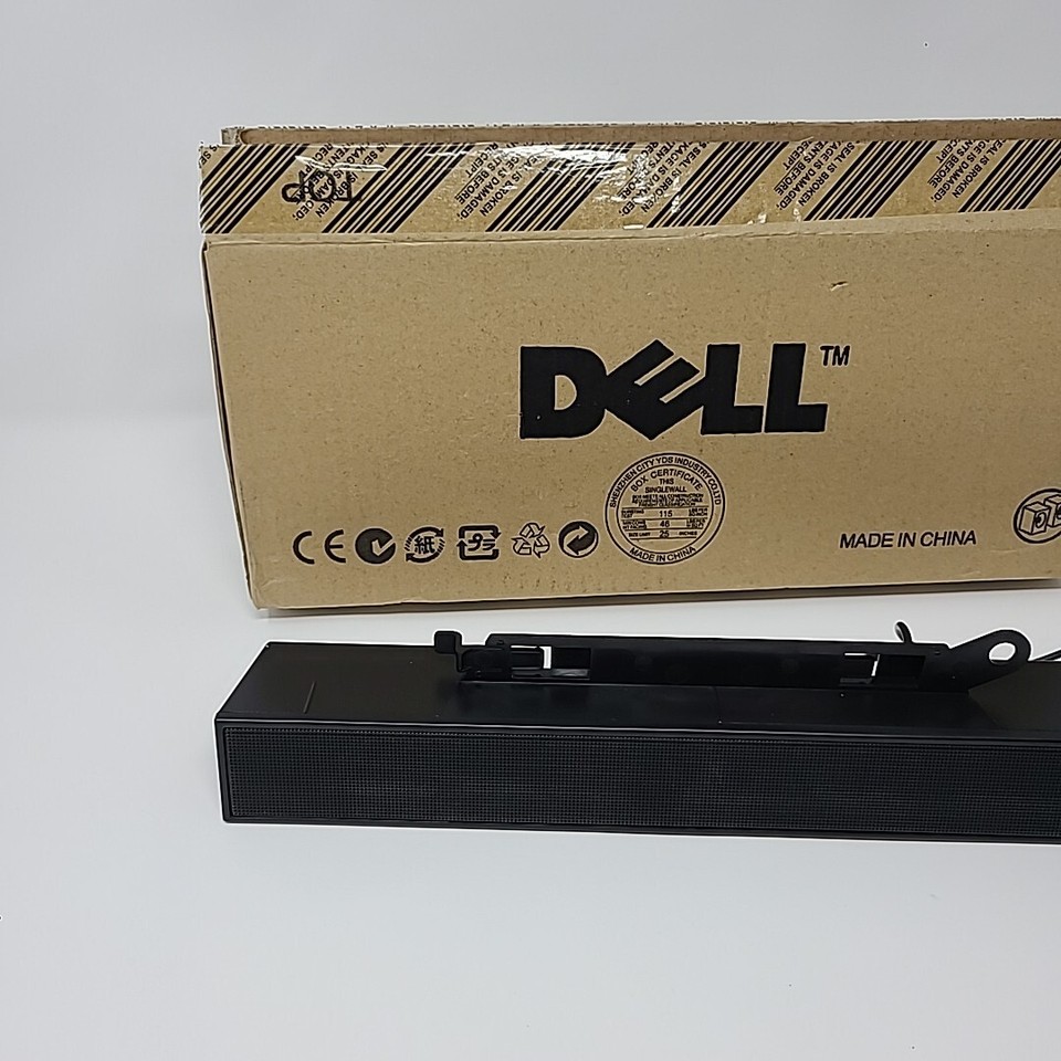 Dell AX510PA MultiMedia Sound Bar Computer Monitor Speaker Black DW711