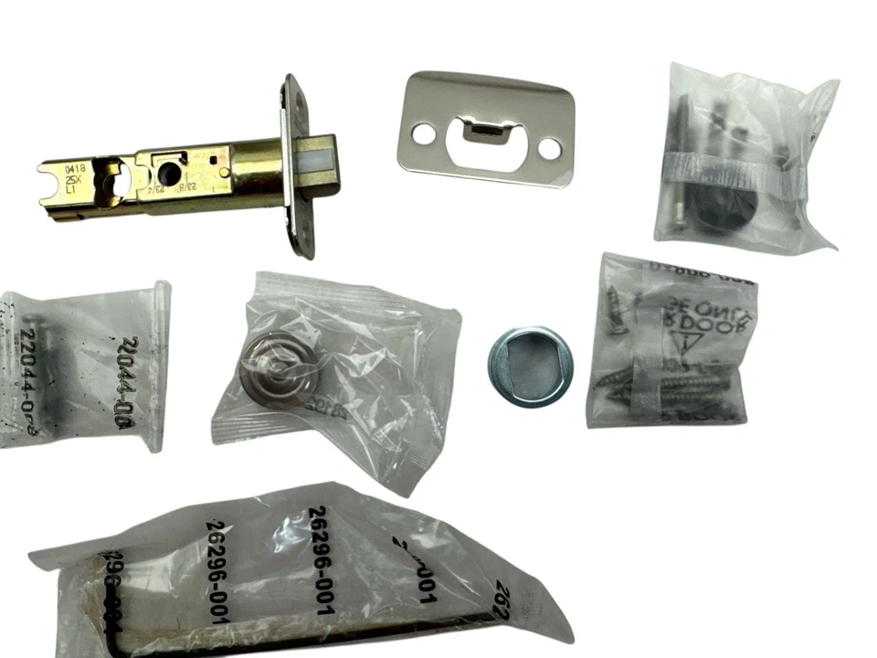 Maçaneta da porta frontal Kwikset Prescott com alavanca Tustin cetim níquel 98150-013 (OB) - Imagem 4 de 4