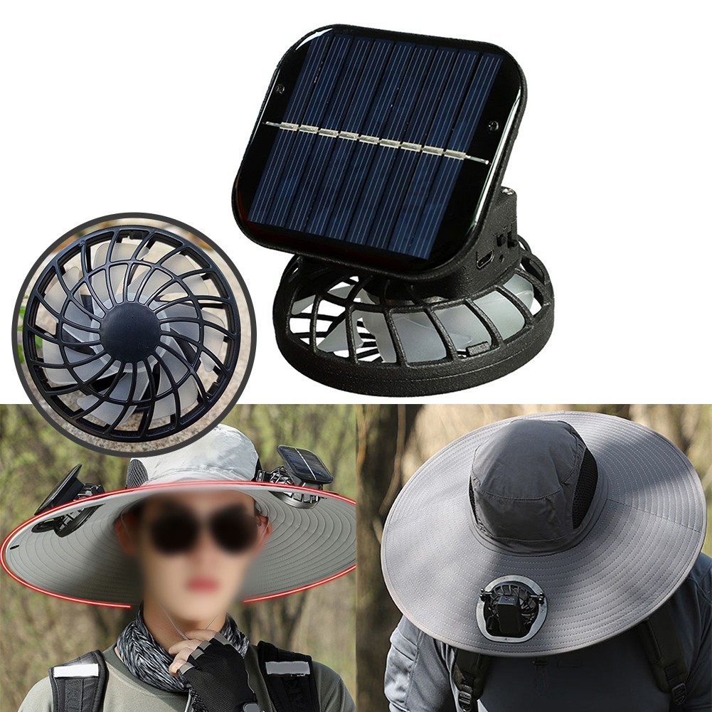 APL Ventilatore Solare Regolabile a Tesa Larga per Cappelli Leggero e Funzionale