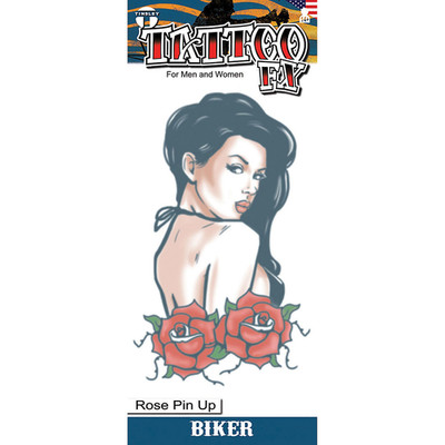 Tinsley tattoos - ROSE PIN UP BIKER TATTOO FX