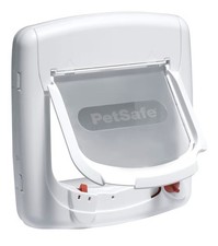 PetSafe Magnetic 4 Way Locking Deluxe Cat Flap - Selective Entry for Secure