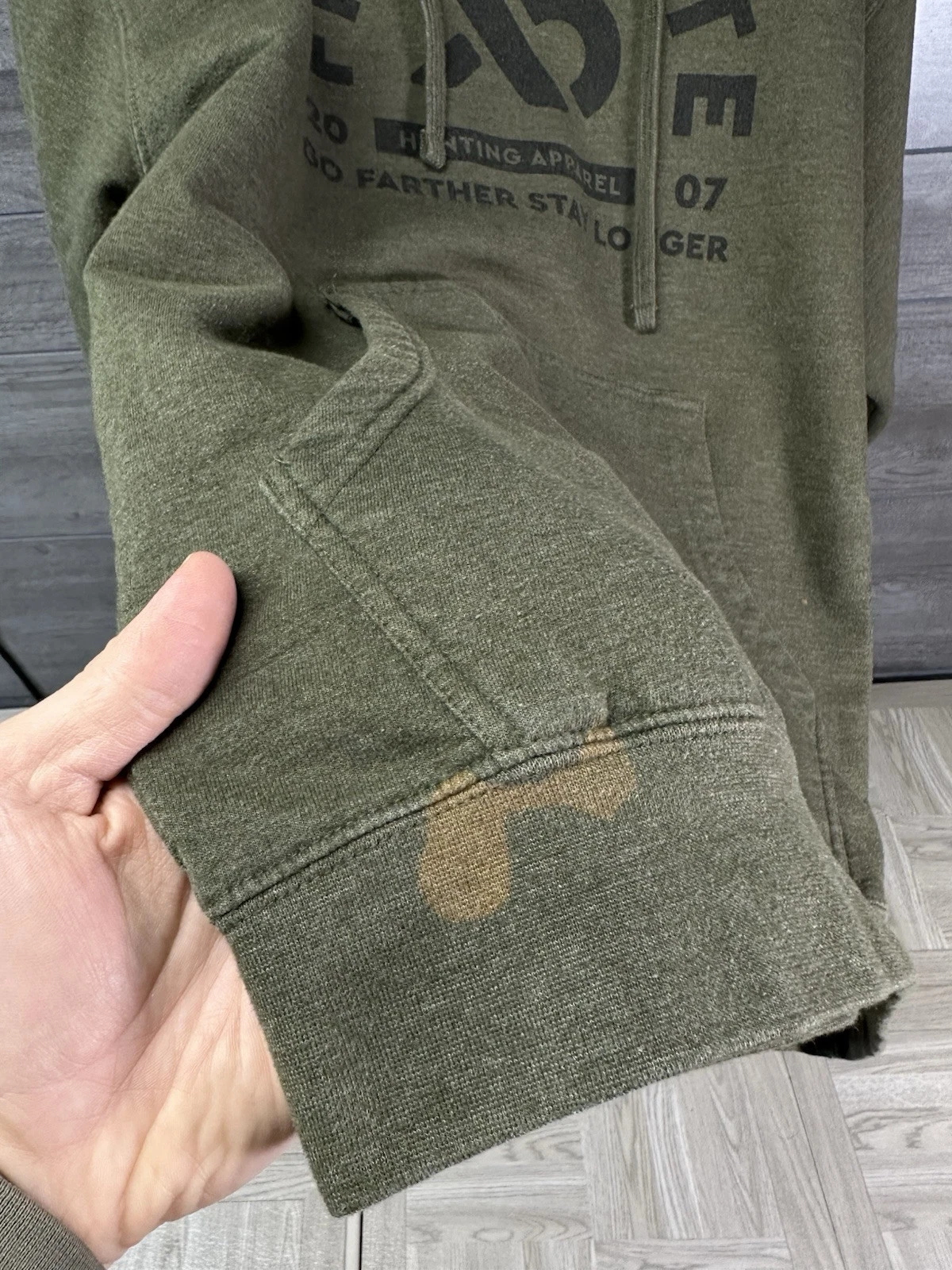 first-lite stained hunting apparel pullover fleece hoodie