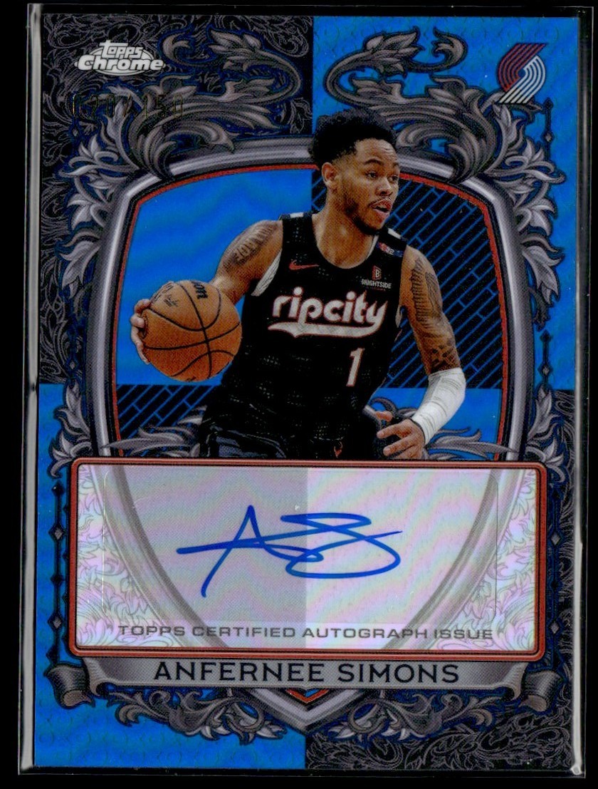 2025-26 Blue Signature Style Auto Anfernee Simons /150 Heat #SS-ANS
