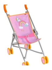 HABA Puppenwagen Puppenbuggy Regenbogen Puppenzubehör Puppenspielzeug Kinder