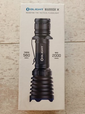 Olight Warrior X  Taschenlampe 2000 Lumen 560 m Schwarz nur OVP und Zubehör