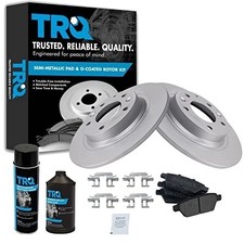 Rear Metallic Brake Pad Coated Rotor s Kit w/Fluids Compatible with Fusion