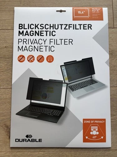 Durable Privacy Screen Overlay Filter Magnetic 15.4” MacBook Pro 15 Laptop
