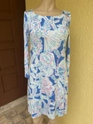 Lilly Pulitzer shells and starfish print long sleeve dress Rayon And Spandex