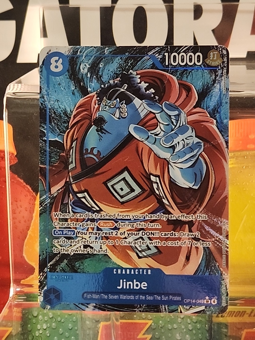 One Piece Jinbe Alt Art OP14-049 THE AZURE SEA'S SEVEN English NM